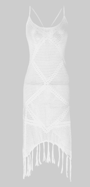 Heather Dubrow's White Crochet Cover Up Dress