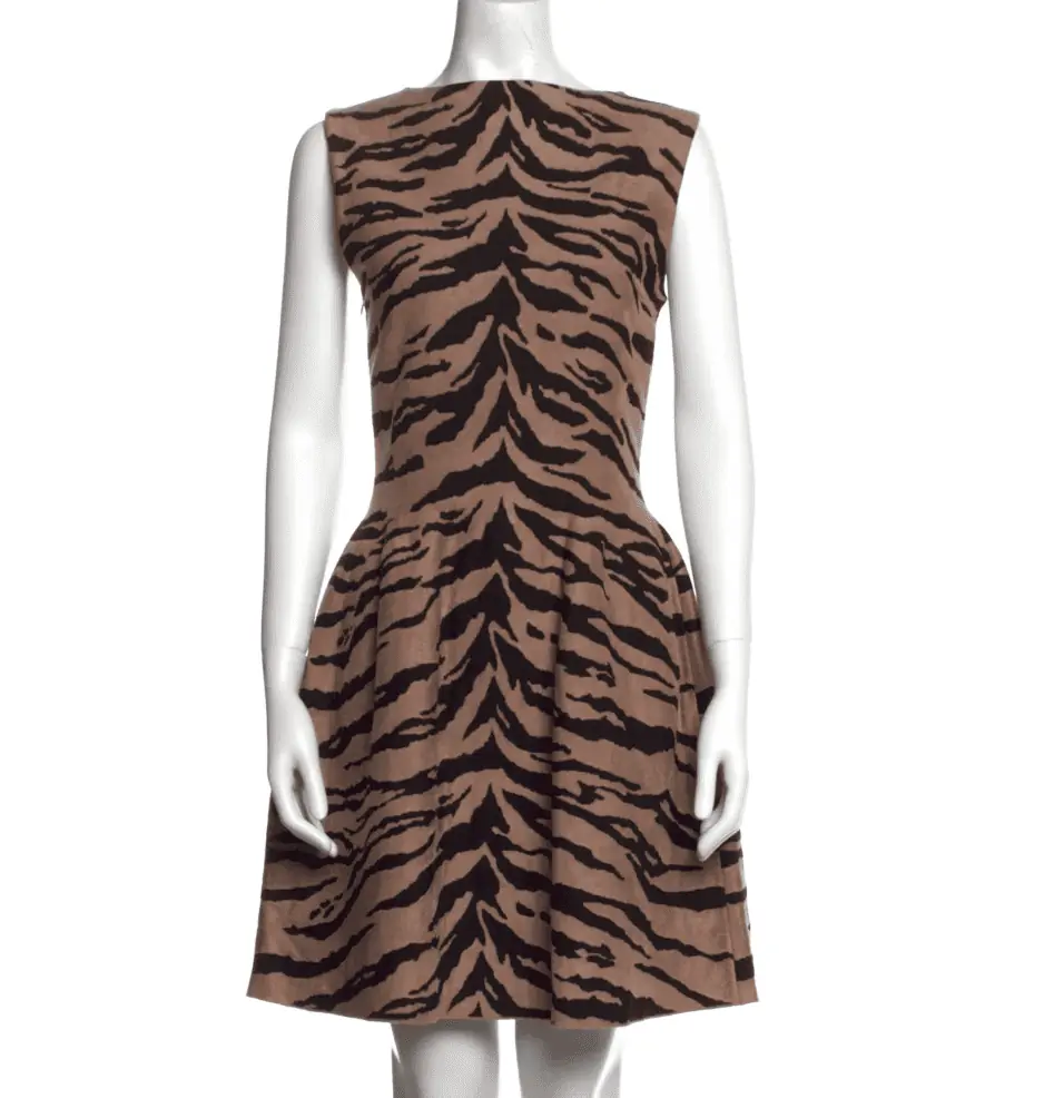 Kenya Moore's Brown Zebra Print Dress