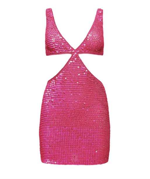 Kenya Moore's Pink Sequin Mini Dress