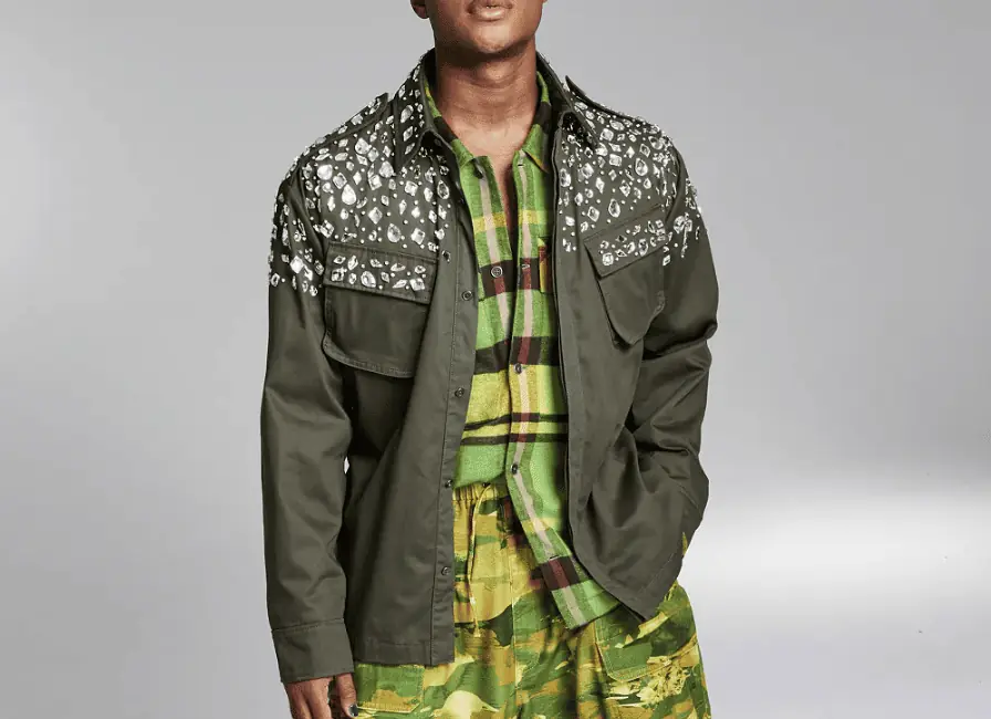 Marlo Hampton's Embellished Army Green Jacket