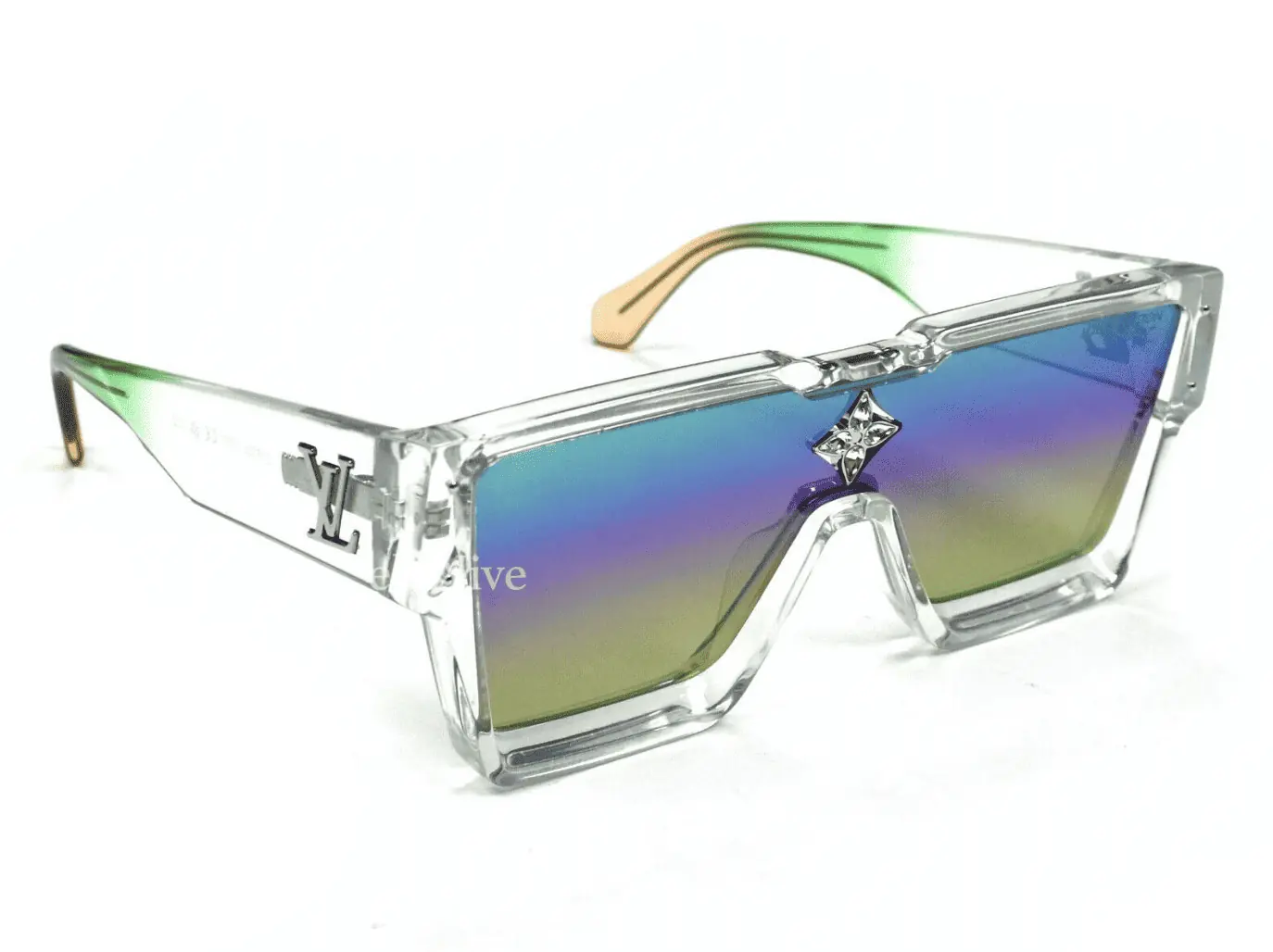 Monyetta Shaw Carter Clear Rainbow Mirrored Sunglasses