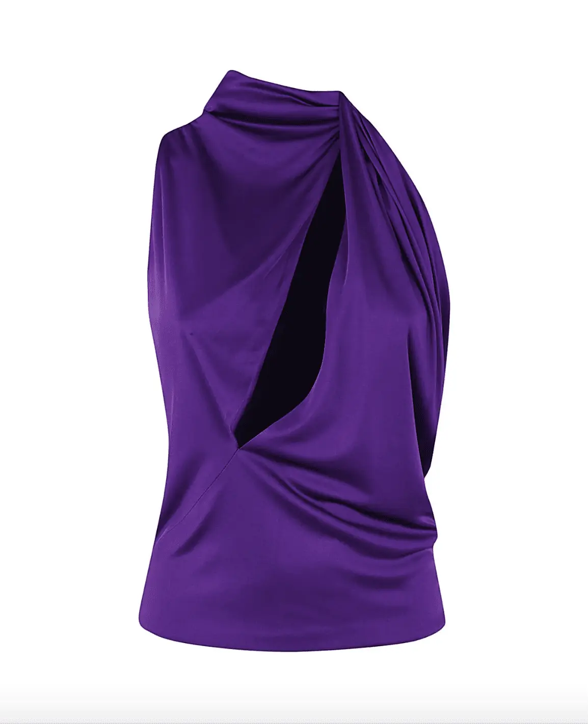 Sheree Whitfield's Purple Cutout Confessional Top