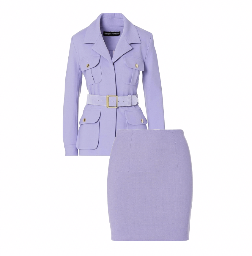Ashley Darby's Lavender Skirt Suit