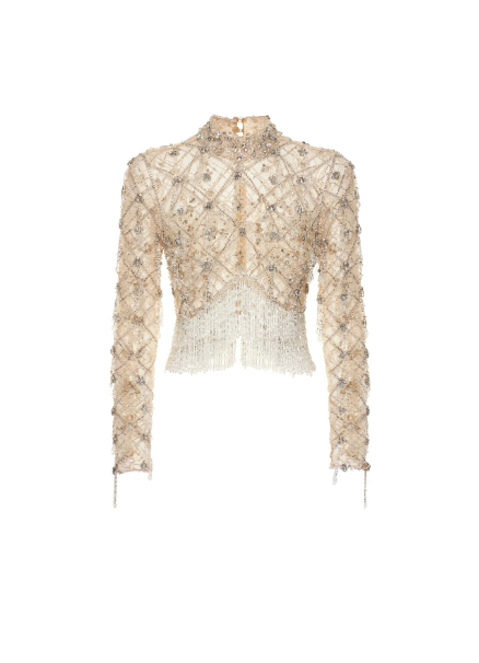 Brynn Whitfield's Crystal Beaded Confessional Top