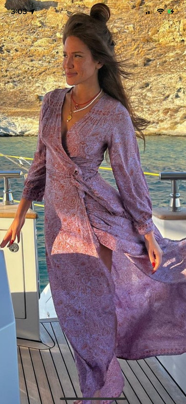 Brynn Whitfield's Purple Floral Coverup Dress