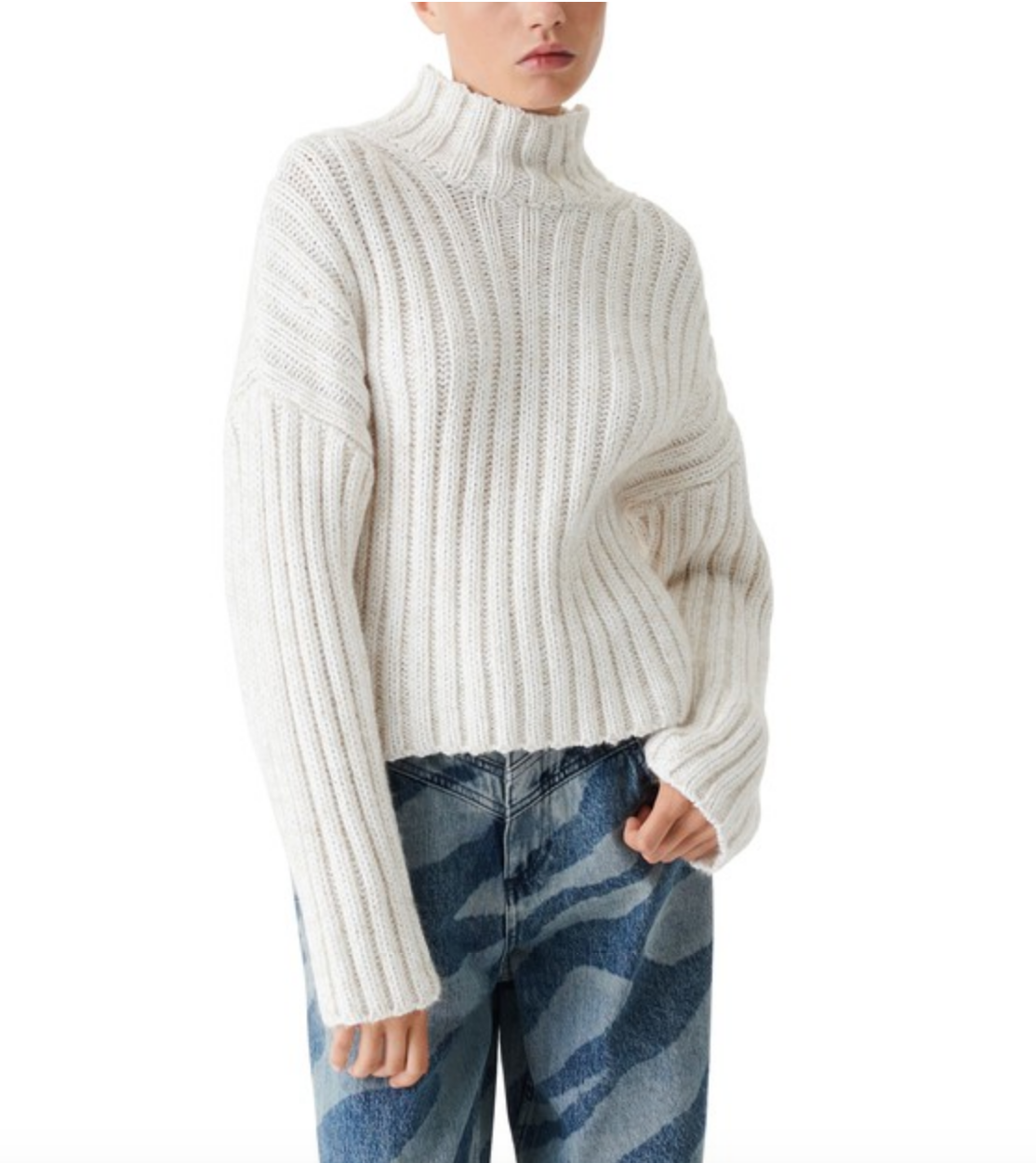 Erin Lichy's White Cable Knit Sweater