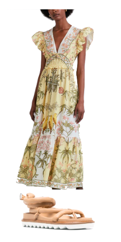 Erin Lichy's Yellow Printed Maxi Dress