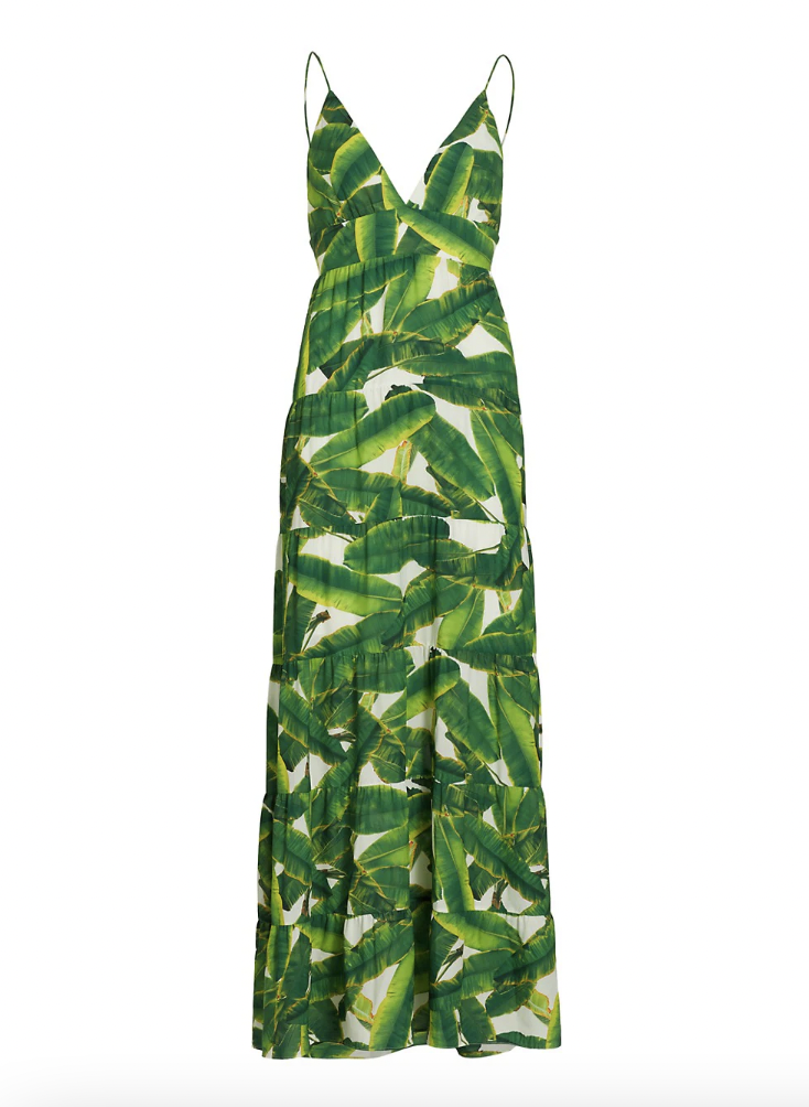 Jackie Goldschnieder's Leaf Print Dress
