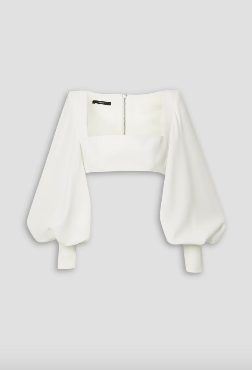 Jenna Lyons' White Long Sleeve Crop Top