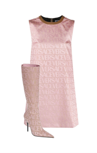 Lisa Barlow's Pink Monogrammed Mini Dress