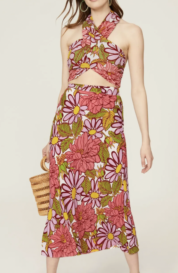 Madison LeCroy's Floral Skirt Set