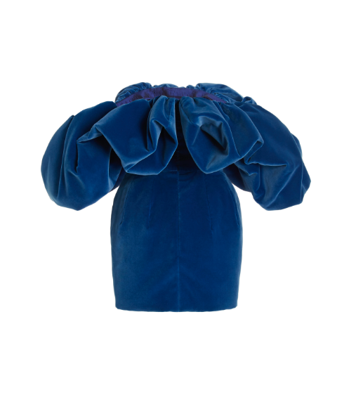 Sai de Silva's Blue Velvet Dress