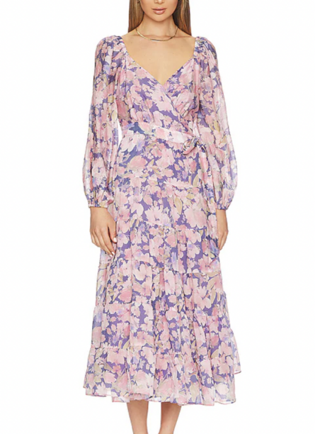 Brynn Whitfield's Purple Floral Coverup Dress