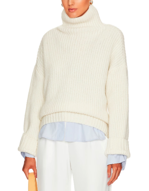 Erin Lichy's White Cable Knit Sweater