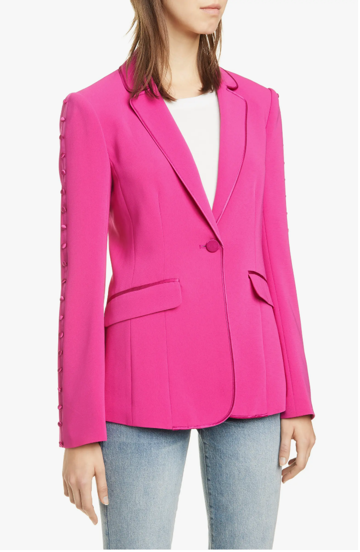 Shannon Beador's Pink Button Sleeve Blazer
