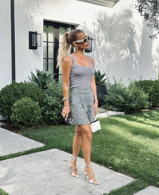 Tracy Tutor's Grey Outfit on Instagram