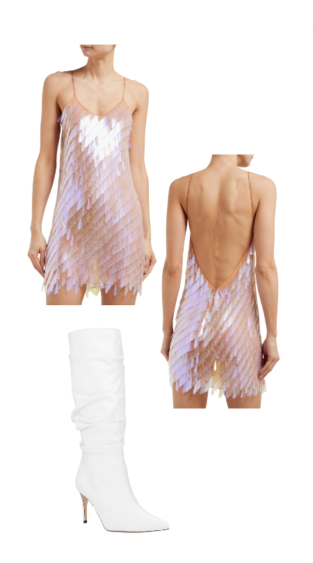 Tracy Tutor's Iridescent Sequin Fringe Dress