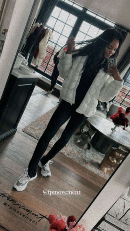 Ciara Miller's White Quilted Jacket