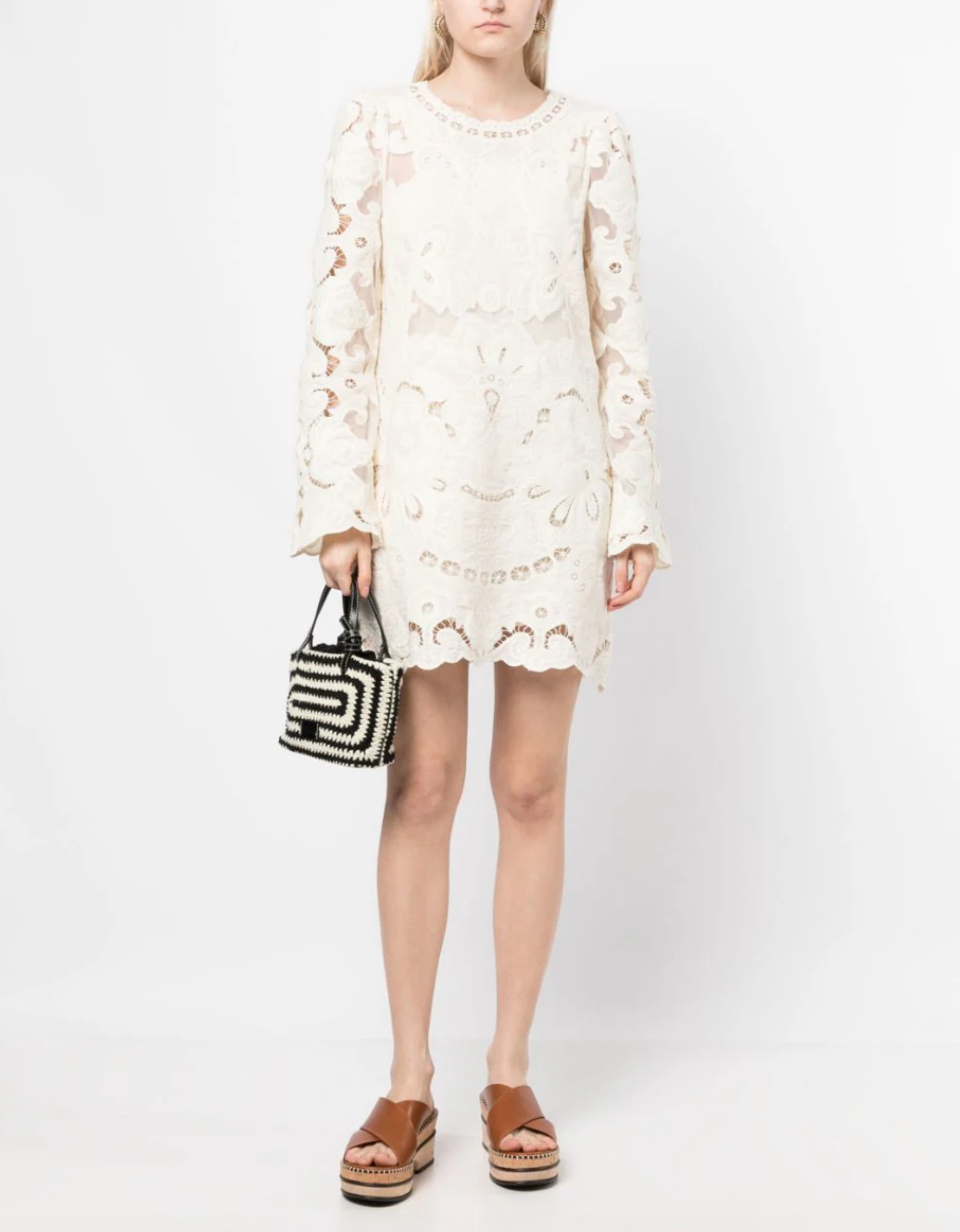 Erin Lichy's White Lace Dress