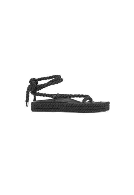 Erin Lichy's Black Rope Sandals