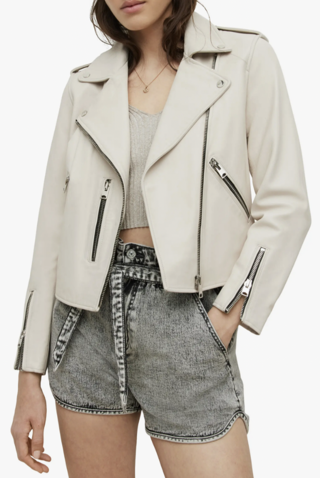 Gina Kirschenheiter's Ivory Leather Jacket