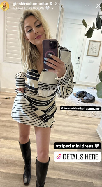 Gina Kirschenheiter's Striped Shirt Dress