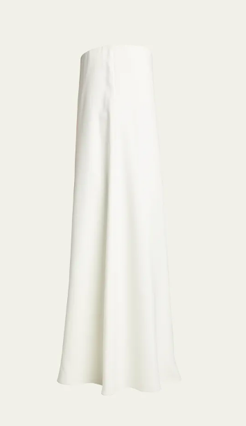 Jenna Lyons' White Strapless Silk Maxi Dress in Anguilla