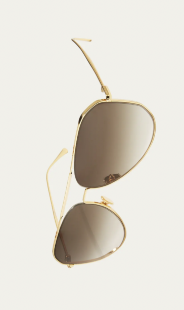 Lisa Barlow's Gold Rimmed Aviator Sunglasses