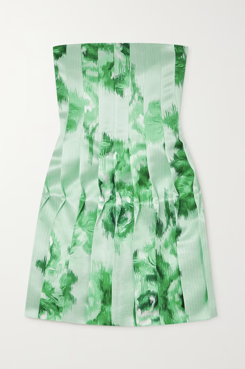 Lisa Barlow's Green Strapless Mini Confessional Dress
