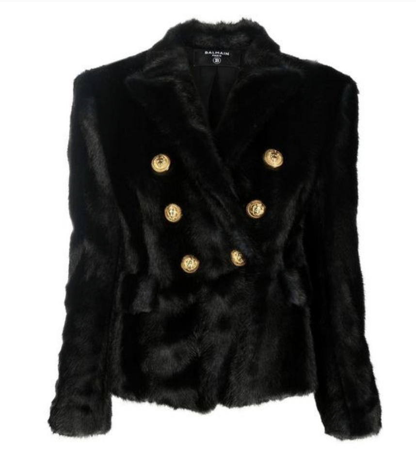 Meredith Mark's Black Fur Confessional Coat