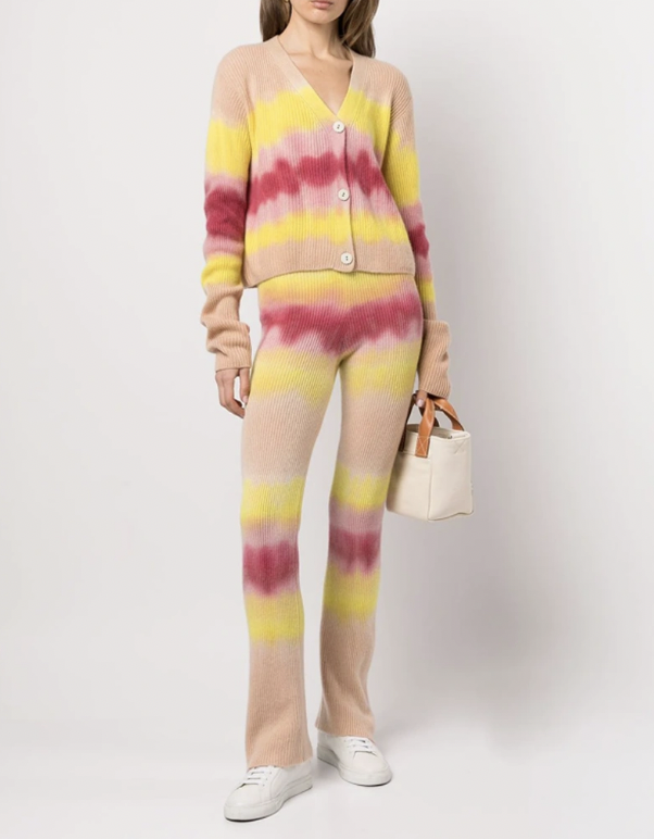 Meredith Mark's Tye Dye Cardigan Sweater and Pants