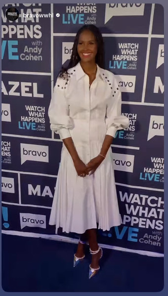 Ubah Hassan's White Dress on Watch What Happens Live
