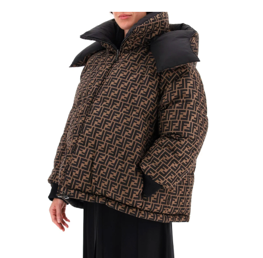 Whitney Rose's Fendi Logo Puffer Coat