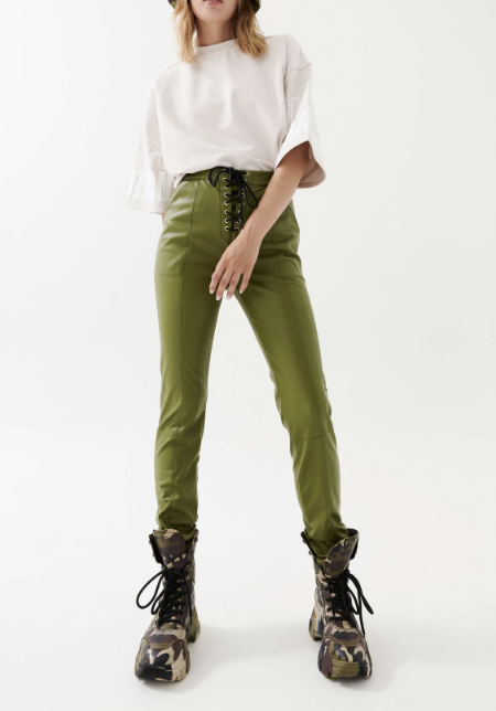Lisa Barlow's Green Lace Up Pants