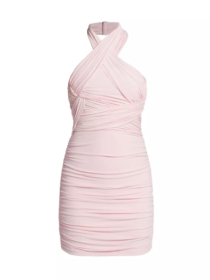 Whitney Rose Pink Wrap Confessional Dress