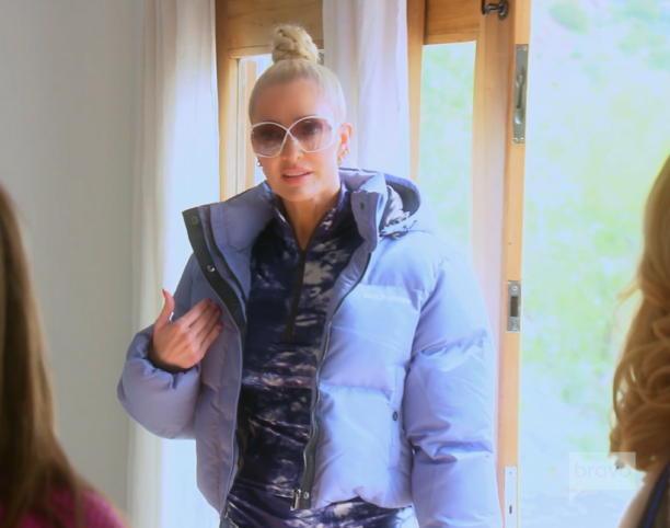 Erika Jayne's Blue Puffer Jacket