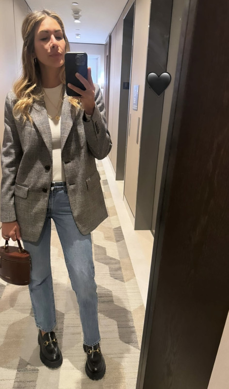 Erin Lichys Grey Plaid Blazer