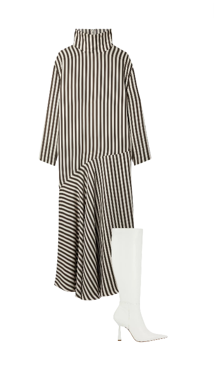 Erin Lichy's Striped Long Sleeve Maxi Dress