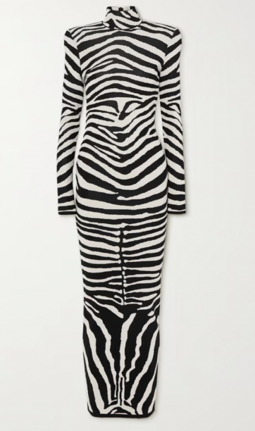 Garcelle Beauvais Zebra Print Confessional Dress