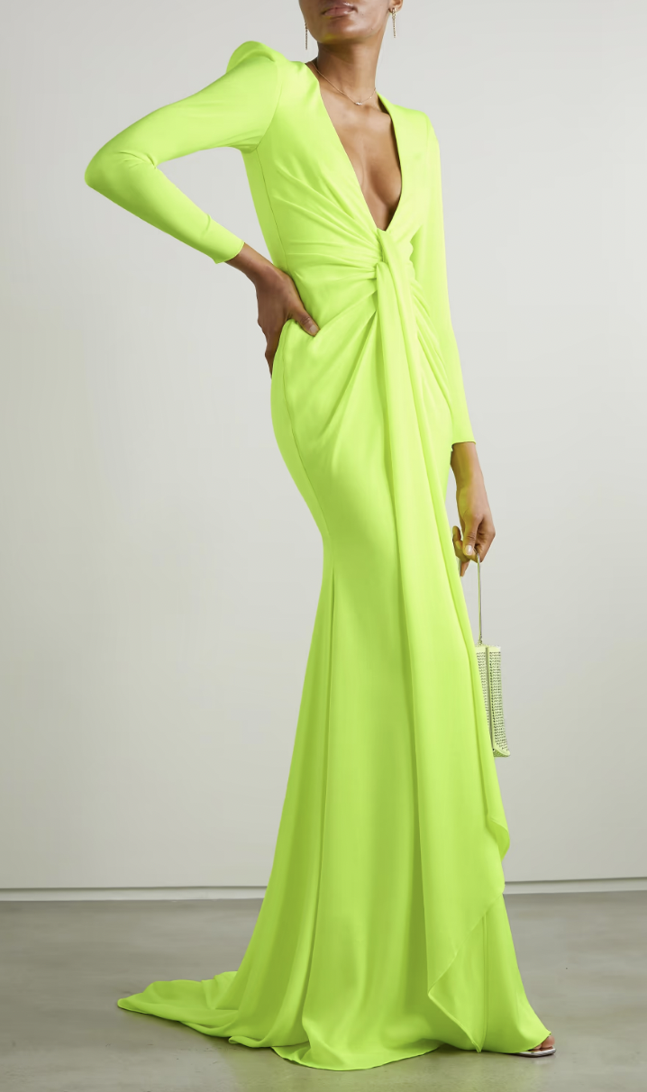 Garcelle Beauvais Neon Yellow Confessional Dress