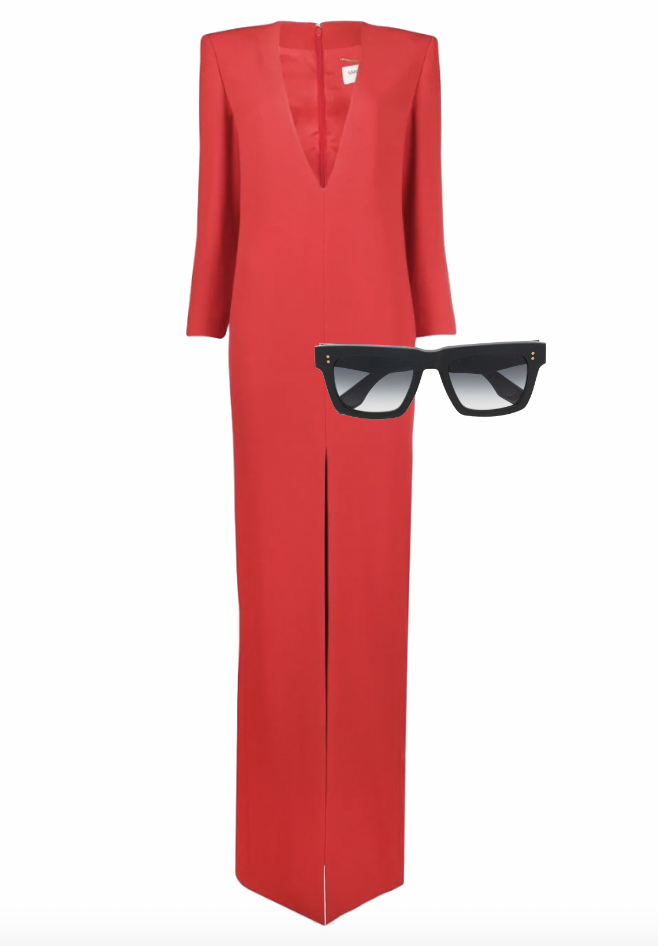 Jenna Lyons Red Plunging Gown