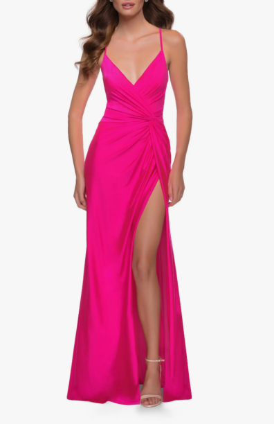 Kyle Richards' Pink Twist Front Gown