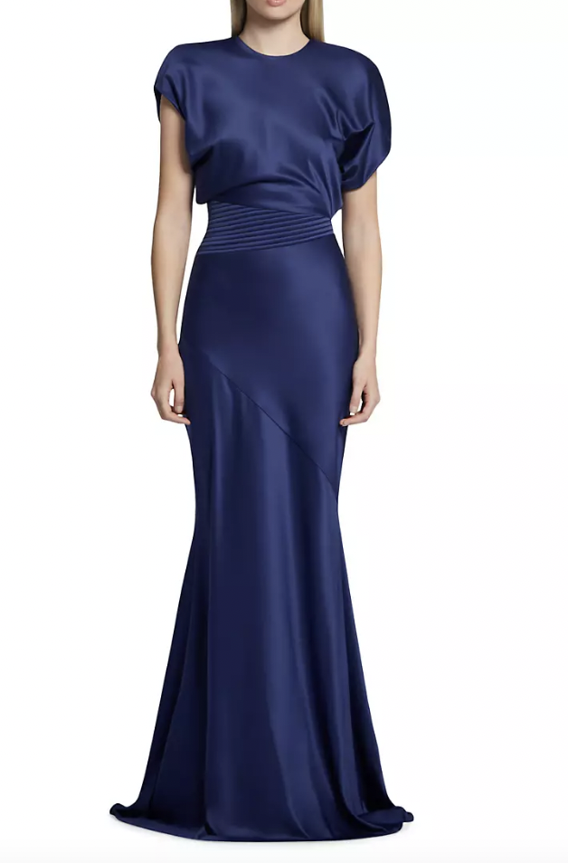 Naomie Olindo's Navy Blue Satin Gown