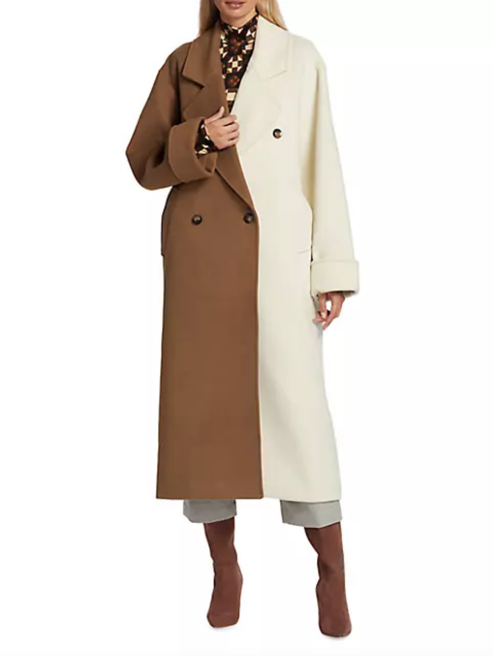 Olivia Flowers' Two Tone Coat