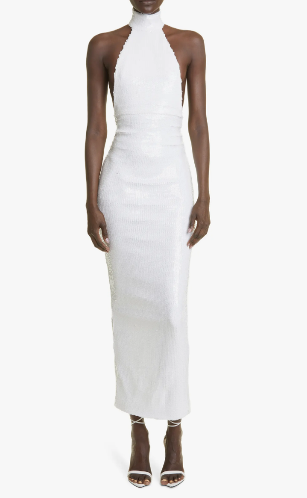 Ubah Hassan's White Sequin Gown