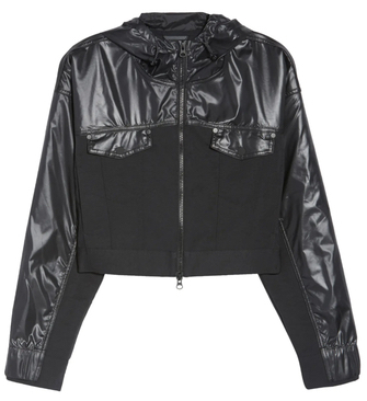 Whitney Rose's Black Leather Cropped Jacket