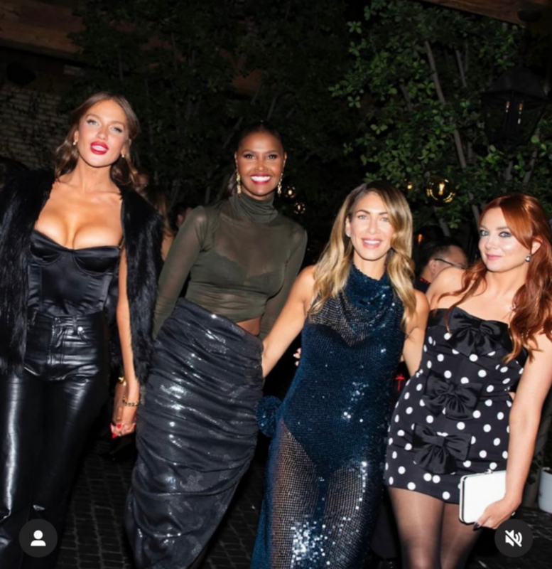 Brynn Whitfield's Black Satin Bustier Top
