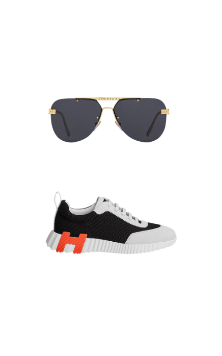 Kyle Richards' Black Sunglasses and Sneakers