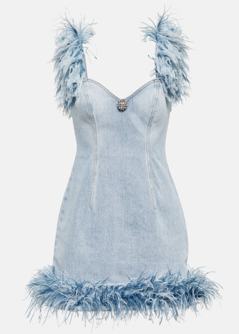 Lisa Hochstein's Denim Feather Dress