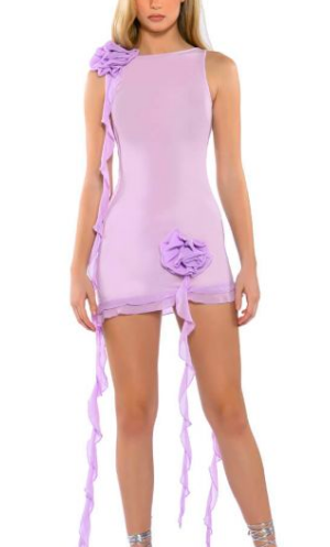 Guerdy Abraira's Lavender Rosette Dress